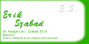 erik szabad business card